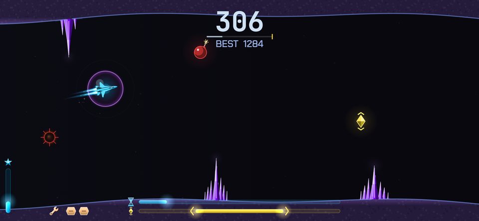 TUNL gameplay - tap to hop, hold to climb, one touch is the whole game